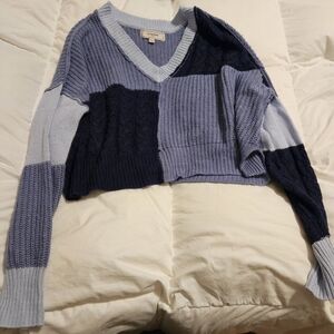 Blue Block Sweater Size small